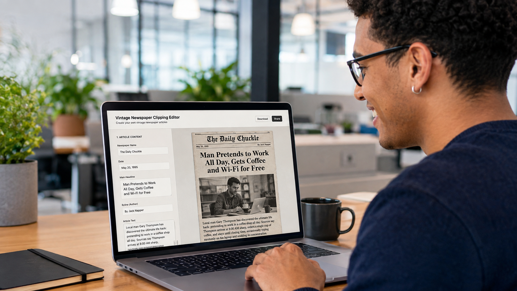 Vintage Newspaper Clipping Studio Preview